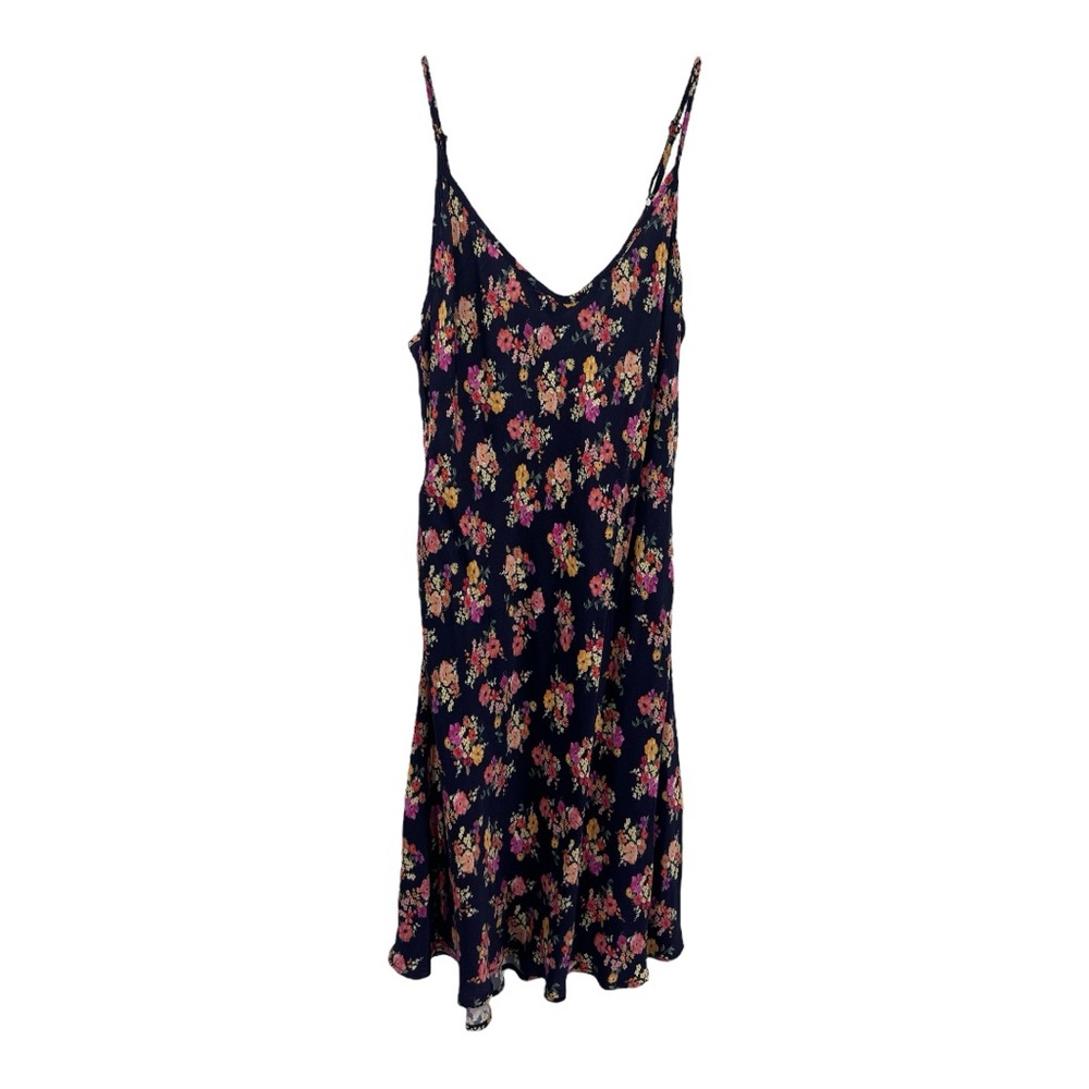 Floral Slip Chemise - Black with Pink Rose Print - Picture 10 of 10